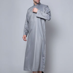 Thobe musulman pour homme, personnalisé, haut de gamme, décontracté, respirant, en polyester, longueur au sol, manches longues, toutes saisons, vente chaude - Product Image 3