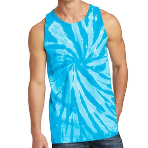 Camiseta sin mangas informal con estampado colorido Tie Dye personalizado - Product Image 1