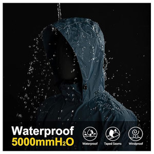 Men's Lightweight Waterproof Rain <b>Jacket</b> with Hood Breathable Windproof Rain Shell Coat for Outdoor Sports Golf <b>Cycling</b> - Product Image 3