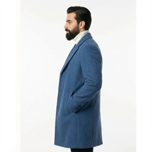 <b>Men</b> Classic <b>Long</b> <b>Winter</b> Trench <b>Coat</b> with Lining Breathable Quick-Dry Warm Wool/Polyester Trench <b>Coat</b> for Formal & Casual Use - Product Image 3