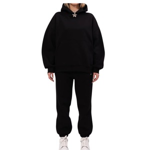 Conjunto Deportivo Informal Personalizado al por Mayor, Sudadera con Capucha y Pantalones Deportivos, Ropa Cómoda para Gimnasio, Caminar y Estar en Casa para Mujer - Product Image 1