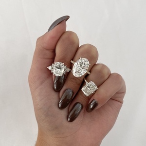 Bague de mariage solitaire en or blanc 14K 18K avec diamant de laboratoire taille radiant 4 carats, vente en gros, conception personnalisée, fabricant de bijoux - Product Image 2