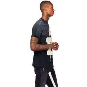 เสื้อยืดโอเวอร์ไซส์หนานุ่ม 100% ผ้าฝ้าย สตรีทแวร์ ฮิปฮอป  ลายกราฟิก พิมพ์โลโก้ ล้างสีแบบแอซิดวอช  โลโก้สั่งทำได้ เสื้อยืดวินเทจสำหรับผู้ชาย - Product Image 2