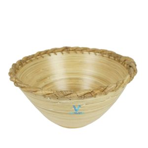 Plateau de service en bambou fait main, écologique, de qualité commerciale, en bois naturel, idéal pour la cuisine, la table basse et la décoration intérieure - Vente chaude - Product Image 6
