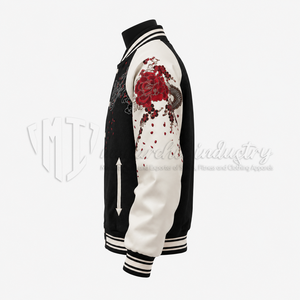Chaqueta Universitaria Japonesa Personalizada, Cuerpo de Lana, Mangas de Cuero, Chaqueta de Béisbol Letterman, Fabricante de Marca Privada OEM - Product Image 5