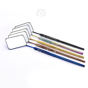 Stainless Steel Compact Lash <b>Mirror</b> Detachable Handle <b>Rectangular</b> Eyelash <b>Mirror</b> Removable Makeup <b>Mirror</b> False Eyelashes - Product Image 3
