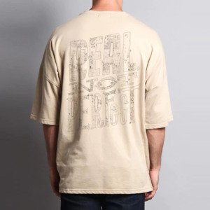 T-shirt personnalisé d'hiver pour homme, faible MOQ, 100% coton 220 GSM, délavé à l'acide, coupe oversize, effet vieilli, écologique - Product Image 4