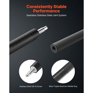 1 Pieza, Taco de Billar de Fibra de Carbono de 58 Pulgadas y 19 Oz con Eje de Madera y Punta de Billar de ABS Prensado con Baquelita - Product Image 4