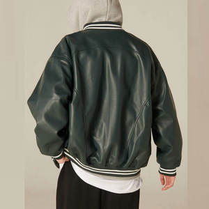Custom Canvas Solid Baseball <b>Jacket</b> 2026 Plus Size Men's Vintage Windproof Breathable Varsity College <b>Jackets</b> Wholesale Blank - Product Image 3