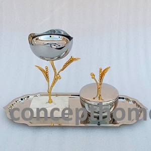 Brûleur d'encens arabe unique en acier inoxydable, aromathérapie, fait main, emballage écologique en carton, design moderne et antique - Product Image 5