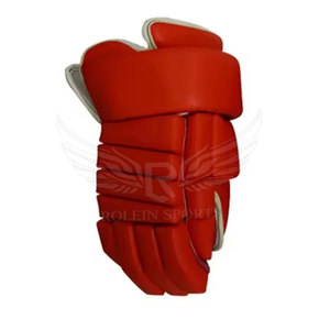 Gants de hockey sur glace en cuir de haute qualité à mouvement fluide, doigts entièrement protégés, sangle de poignet réglable, fermeture à lacets, pour usage en équipe, coutures sécurisées - Product Image 3