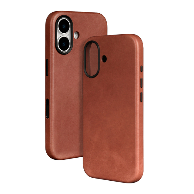 Custom Full-grain Leather Case for iPhone 16 17 Pro Max Handcrafted Genuine Leather Case for iPhone 16 Pro Max Top Grain Case