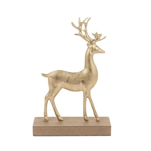 Luxury <b>Gold</b> Reindeer <b>Statue</b> For Wholesale Christmas Decor Modern Geometric Resin Deer Sculpture Holiday Tabletop Centerpiece - Product Image 5