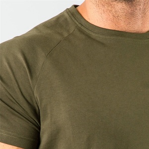 T-shirt de gymnastique surdimensionné pour hommes, séchage rapide 95% coton 5% Spandex, manches raglan, t-shirt de course à pied - Product Image 5