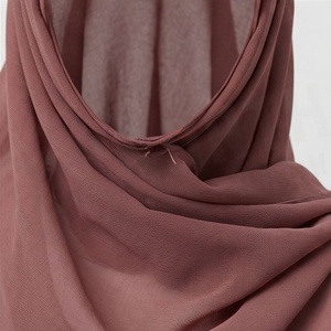 Hiyab de poliéster de color sólido para mujer, tela jersey, agradable al tacto, para uso diario, pañuelo étnico de Oriente Medio. - Product Image 4