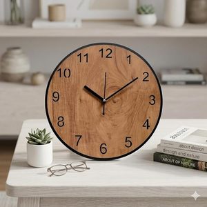 Stylish Handmade Wooden Wall <b>Clock</b> Eco-Friendly Modern Home Office Decor Natural Wood Designer By M/S SHAAD HANDICRAFTS - Product Image 4