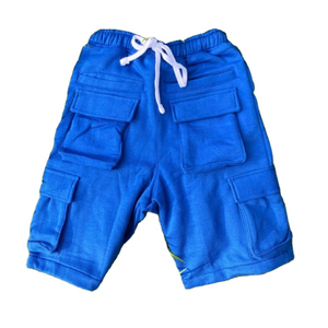 Pantalones Cortos Cargo para Hombre, Color Naranja, Cintura Media, Cierre de Cremallera, Bolsillos Casuales, 100% Algodón, Estilo Sólido Ecológico - Product Image 1