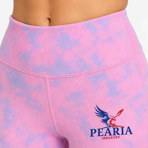 Pink Purple Tie Dye Eco-Friendly <b>Women</b> <b>Leggings</b> High Waist Sleeveless <b>Crop</b> Top 2 Piece Activewear Set Casual Party Outfit - Product Image 5
