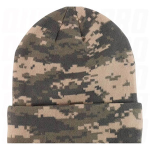 Unisex Winter Warm Acrylic Camo Beanie <b>Hats</b> Solid Color Plain Custom Embroidery Logo Stylish Modern Image Soft Stretchable - Product Image 6