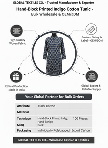 ชุดเดรสยาวทรงตรงผ้าฝ้ายพิมพ์ลายสีน้ำเงินกรมท่าสำหรับผู้หญิง แขน 3/4 สไตล์ลำลองใส่ได้ทุกวัน ติดกระดุมด้านหน้า ความยาวระดับเข่า - Product Image 6