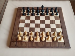 High Quality Walnut Chess Checkers Children's Solid Wood <b>Folding</b> Chess Box Handmade Wooden Chessboard Square Checkerboard - Product Image 2