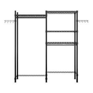 Appendiabiti Portatile in Metallo Salvaspazio, Scaffale per Bagno con Appendiabiti, Organizzatore per Lavatrice e Asciugatrice, Stendibiancheria - Product Image 3