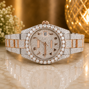 Mouvement à quartz sur mesure, mouvement ETA, acier inoxydable, cristal saphir, boîtier carré, diamant moissanite, style hip-hop de luxe - Product Image 1