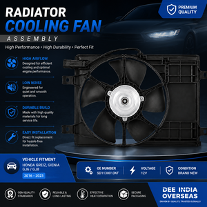 Conjunto de Ventilador de Refrigeración para Radiador Greiz Gienia GJ6 GJ8, 12V, Piezas de Repuesto para Automóviles - Product Image 2