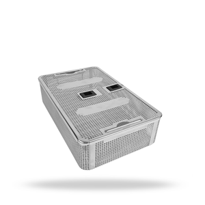 Special Size Sterilization <b>Basket</b> With Lid Stainless Steel Surgical Instrument Tray Medical Autoclave Storage <b>Basket</b> - Product Image 1