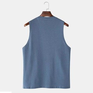 Camiseta sin mangas oversize de streetwear para hombre, camiseta deportiva sin mangas de compresión para hombre, camiseta sin mangas de bambú ecológica para hombre - Product Image 2