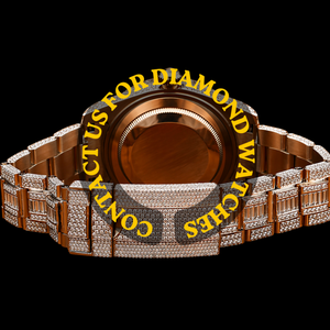 Reloj de Pulsera Hip Hop Personalizado con Diamantes Moissanite Redondos y Baguette, Esfera Negra con Cronógrafo y Fecha Automática - Product Image 2