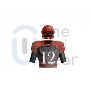 Maillot et pantalon de football américain personnalisables à manches courtes, respirants, grandes tailles, uniforme 100 % polyester, kits personnalisables pour hommes et femmes - Product Image 4