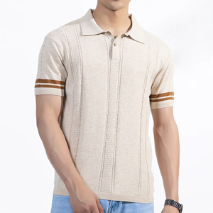 Camisetas Polo para Hombre en Color Sólido, Hechas con Tela Cómoda, Camisetas Polo Transpirables para Hombre Hechas en Fábrica para Usar en Verano - Product Image 1