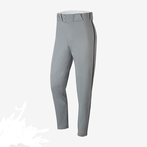 Men Sublimated Baseball Pants Slim Fit Button Fly 100% Polyester Breathable Solid Color All Seasons Baseball Apparel Manufacture - Product Image 1
