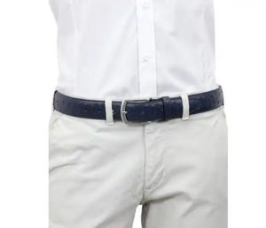 Lot de 6 ceintures pour hommes en cuir véritable, réglables, imprimées, en alliage, facilement rétrécissables, 35 mm - Product Image 2
