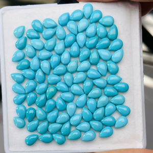 Turquoise naturelle d'origine Arizonienne, qualité AAA, avec un lustre exceptionnel et une couleur excellente, parfaitement taillée et polie, utilisée dans la bijouterie. - Product Image 6