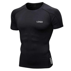 Camiseta de Compresión de Manga Corta Gris para Hombre, Secado Rápido, Spandex, Poliéster, Top Deportivo, Talla Adulto M - Product Image 3