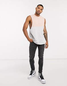 Débardeur sans manches en tricot color-block pour homme, col rond, décontracté, respirant, en coton, style muscle - Product Image 1