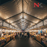 Bâche de marché nocturne de qualité commerciale, sur mesure, pour usage polyvalent