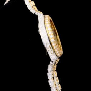 Hip Hop Buss 41mm Reloj mecánico de lujo para hombre VVS Moissanite Diamond 5mm Banda de acero inoxidable Dial Negocios Boda - Product Image 4