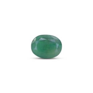 6.5 Carat Natural Emerald Loose Gemstone Oval Cabochon Faceted Cut for Fine Jewelry - Product Image 1