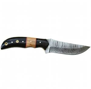 Outil de terrain artisanal personnalisé en acier Damas torsadé, manche en Micarta noir et bois d'olivier - Product Image 5