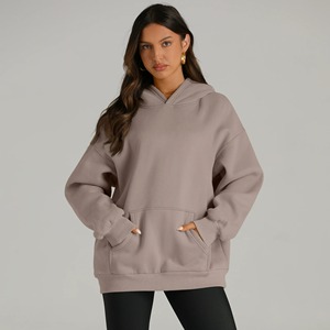 Sudadera con Capucha Unisex, Color Beige Sólido, Felpa Francesa, Estilo Casual, Bolsillo Frontal, Corte Regular, 100% Algodón, Bordada, Transpirable - Product Image 3
