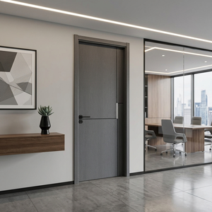 Portes en MDF de style contemporain, en bois, à structure alvéolaire, en polymère, épaisseur 40 mm, résistantes à l'eau, pour appartement, chambre, bureau à domicile - Product Image 4