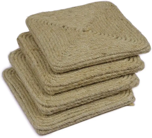 Sous-verres ronds avec support, sous-verres élégants pour boissons chaudes et froides, protection de table pour la maison et le bureau - Product Image 1