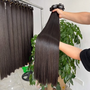 Prêt à Expédier 30 Pouces Os Droit Remy Extensions de Cheveux Double Dessiné Non Transformé Cru Vietnamien Cheveux Humains Couleur Naturelle 1B - Product Image 6