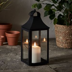 Durable metal candle lantern with strong handle easy to carry for outdoor activities and <b>emergency</b> <b>lighting</b> purposes - Product Image 3