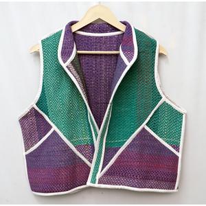 Veste matelassée Kantha vintage faite à la main 100% coton pur respirant imprimé pour femme, style bohème floral, coupe classique, hiver - Product Image 2