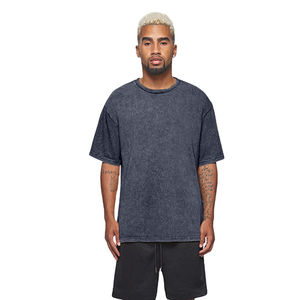 T-shirt Homme Vintage 100% Coton Lavé à l'Acide Coupe Classique Respirant Anti-plis Séchage Rapide Léger pour le Fitness – Vente en Gros Haute Qualité - Product Image 1