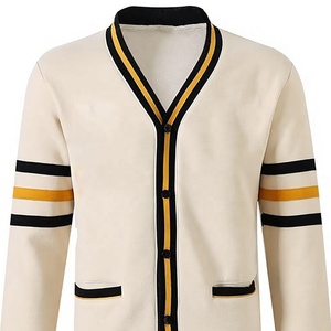University Fraternities <b>Mens</b> high quality college style retro <b>cardigan</b> sweater <b>men</b> <b>Knitted</b> <b>Cardigan</b> Sweater Yellow Black Varsity - Product Image 2